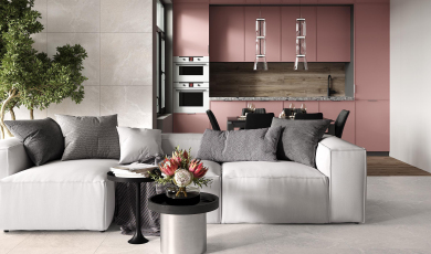 LAPARET Blaze Silver: светло-серый керамогранит с сатинированным карвингом